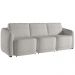 Sofá Cama para Sala de Estar 3 Lugares 306cm Montserrat K01 Bouclê Creme - Lyam Decor