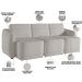 Sofá Cama para Sala de Estar 3 Lugares 306cm Montserrat K01 Bouclê Creme - Lyam Decor