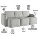 Sofá Cama para Sala de Estar 3 Lugares 306cm Montserrat K01 Linho Cinza - Lyam Decor