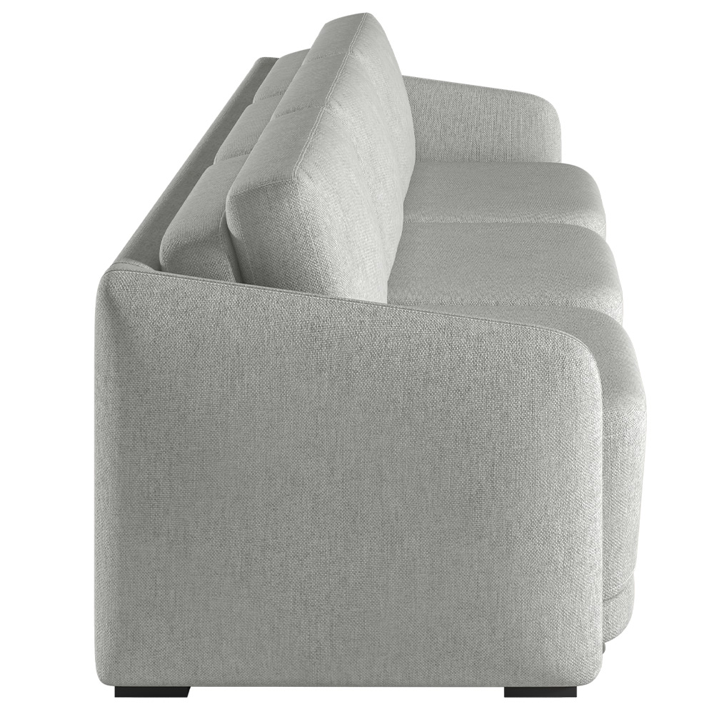 Sofá Cama para Sala de Estar 4 Lugares 336cm Montserrat K01 Linho Cinza - Lyam Decor