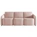 Sofá Cama para Sala de Estar 4 Lugares 336cm Montserrat K01 Veludo Rosê - Lyam Decor