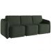 Sofá Cama para Sala de Estar 4 Lugares 336cm Montserrat K01 Veludo Verde - Lyam Decor