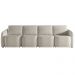 Sofá Cama para Sala de Estar 4 Lugares 356cm Montserrat K01 Bouclê Bege - Lyam Decor