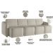 Sofá Cama para Sala de Estar 4 Lugares 356cm Montserrat K01 Bouclê Bege - Lyam Decor