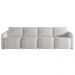 Sofá Cama para Sala de Estar 4 Lugares 356cm Montserrat K01 Bouclê Creme - Lyam Decor