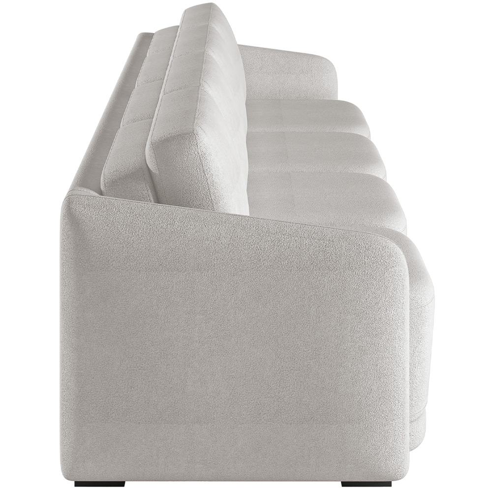 Sofá Cama para Sala de Estar 4 Lugares 356cm Montserrat K01 Bouclê Creme - Lyam Decor