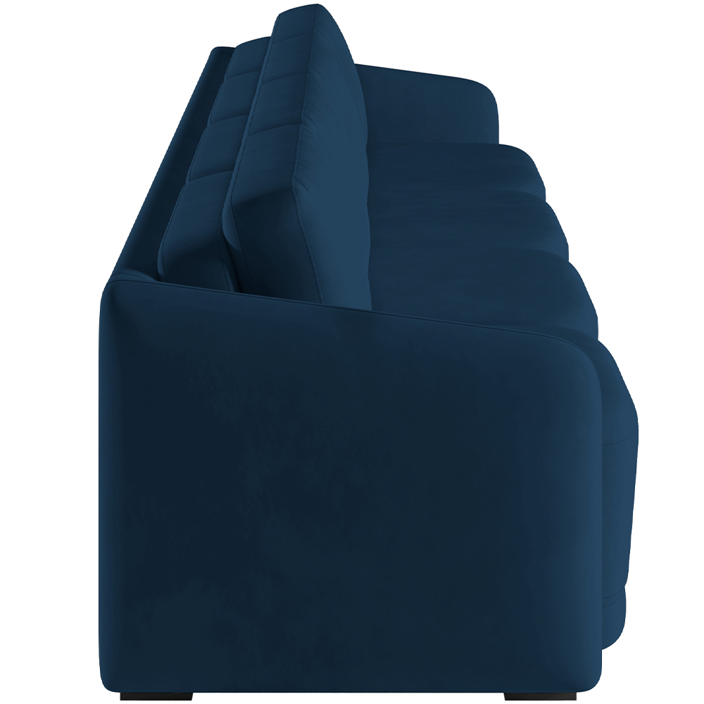 Sofá Cama para Sala de Estar 4 Lugares 356cm Montserrat K01 Veludo Azul Marinho - Lyam Decor