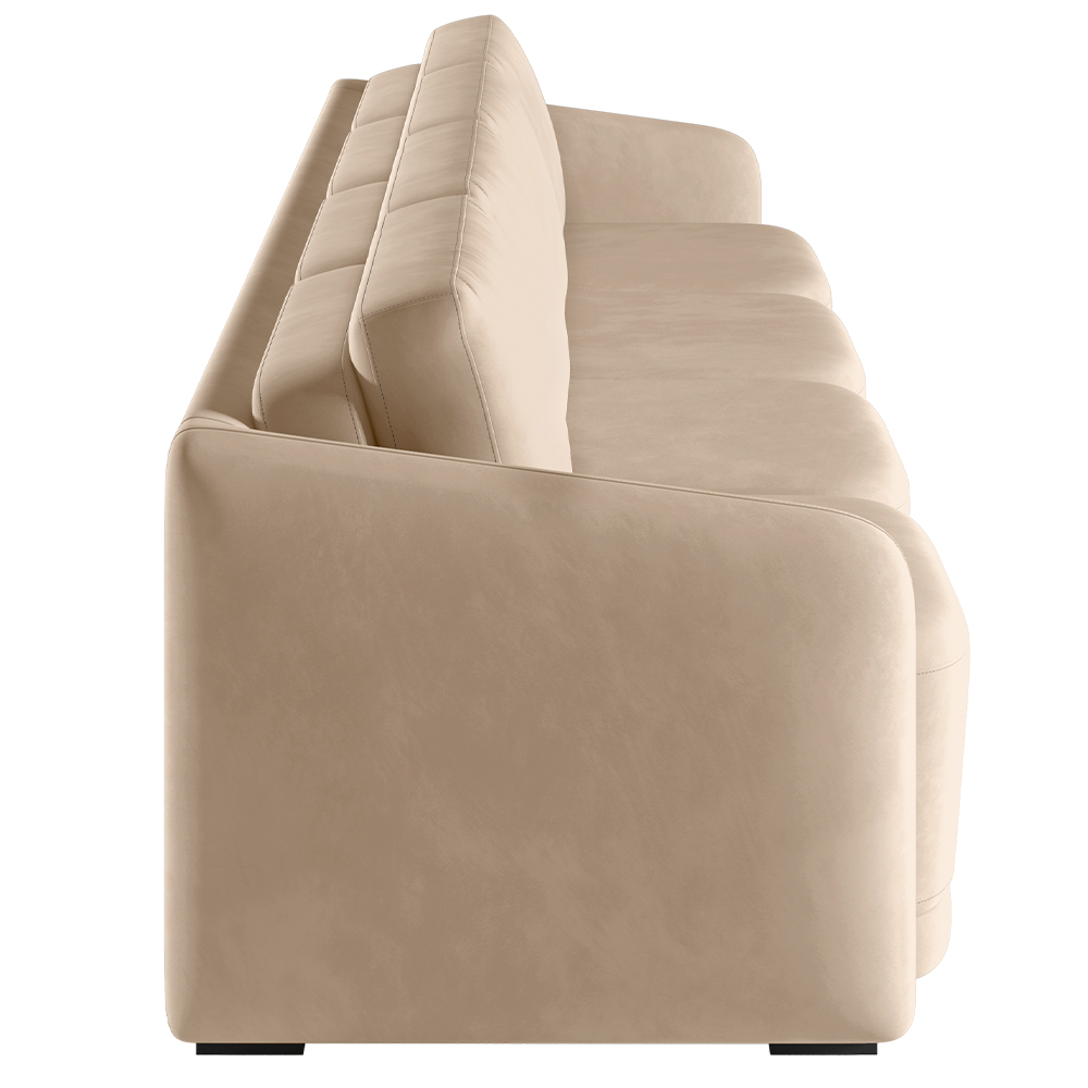 Sofá Cama para Sala de Estar 4 Lugares 356cm Montserrat K01 Veludo Bege - Lyam Decor