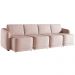 Sofá Cama para Sala de Estar 4 Lugares 356cm Montserrat K01 Veludo Rosê - Lyam Decor