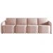 Sofá Cama para Sala de Estar 4 Lugares 356cm Montserrat K01 Veludo Rosê - Lyam Decor