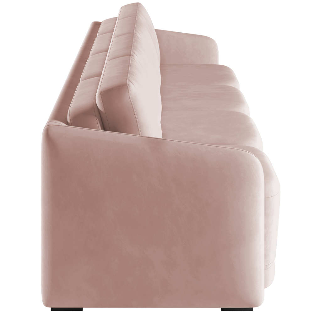Sofá Cama para Sala de Estar 4 Lugares 356cm Montserrat K01 Veludo Rosê - Lyam Decor