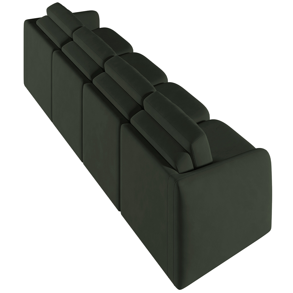 Sofá Cama para Sala de Estar 4 Lugares 356cm Montserrat K01 Veludo Verde - Lyam Decor