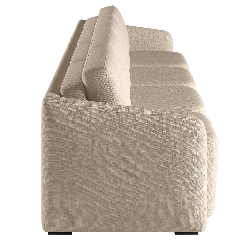 Sofá Cama para Sala de Estar 4 Lugares 396cm Montserrat K01 Linho Bege - Lyam Decor