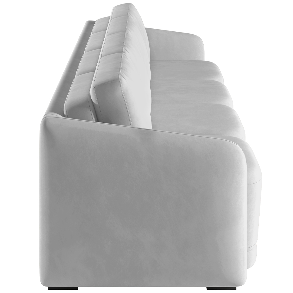 Sofá Cama para Sala de Estar 4 Lugares 396cm Montserrat K01 Veludo Cinza - Lyam Decor