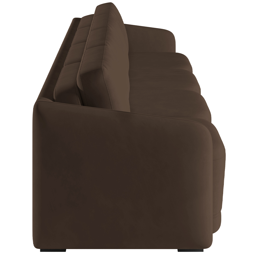 Sofá Cama para Sala de Estar 4 Lugares 396cm Montserrat K01 Veludo Marrom - Lyam Decor