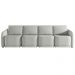 Sofá Cama para Sala de Estar 5 Lugares 436cm Montserrat K01 Linho Cinza - Lyam Decor