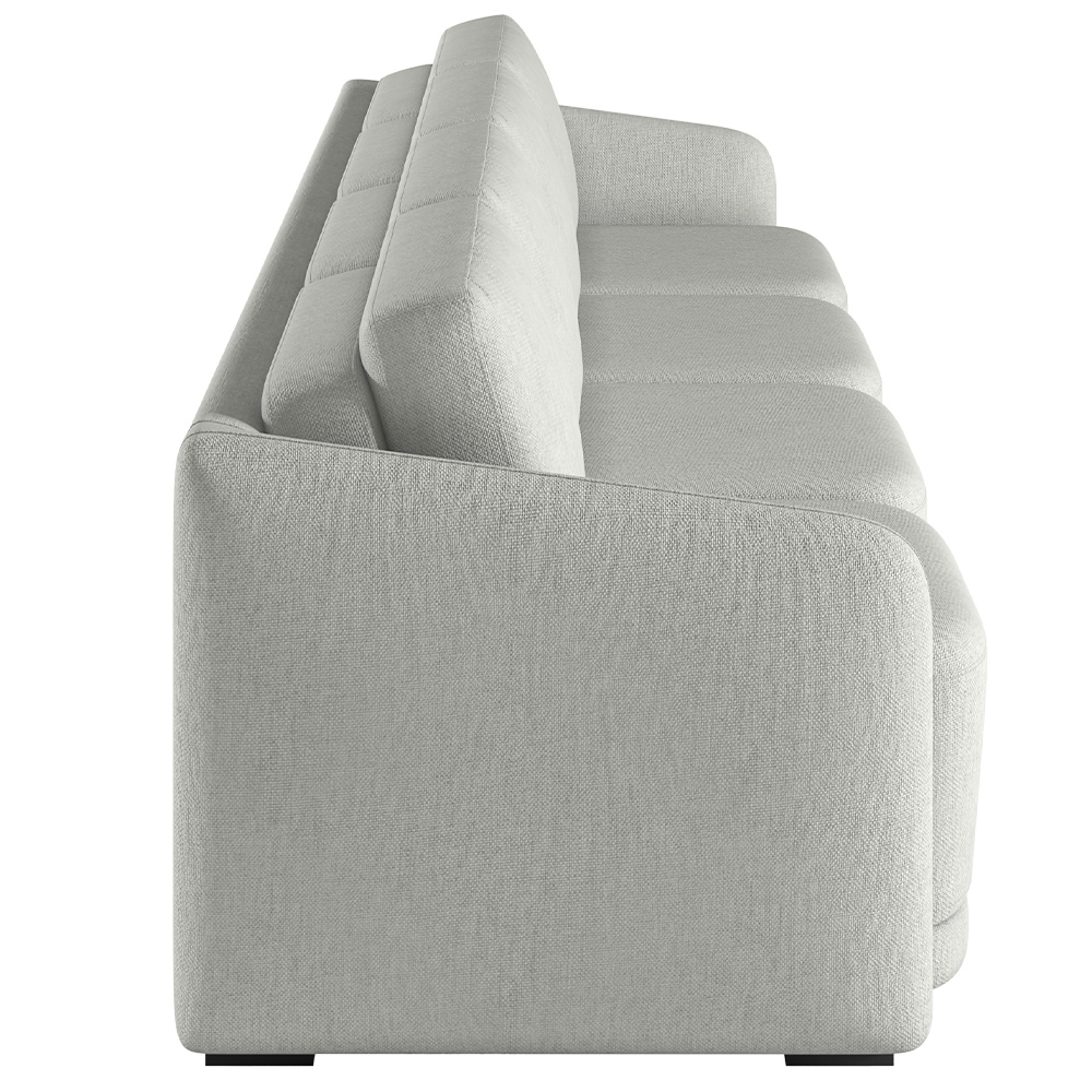 Sofá Cama para Sala de Estar 5 Lugares 436cm Montserrat K01 Linho Cinza - Lyam Decor