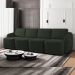 Sofá Cama para Sala de Estar 5 Lugares 436cm Montserrat K01 Veludo Verde - Lyam Decor