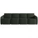 Sofá Cama para Sala de Estar 5 Lugares 436cm Montserrat K01 Veludo Verde - Lyam Decor