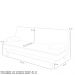 Sofá Cama para Sala de Estar Quarto 193cm Lia M03 Veludo Cinza - Lyam Decor