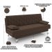 Sofá Cama para Sala de Estar Quarto 193cm Lia M03 Veludo Marrom - Lyam Decor