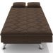 Sofá Cama para Sala de Estar Quarto 193cm Lia M03 Veludo Marrom - Lyam Decor