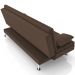 Sofá Cama para Sala de Estar Quarto 193cm Lia M03 Veludo Marrom - Lyam Decor