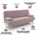 Sofá Cama para Sala de Estar Quarto 193cm Lia M03 Veludo Rosê - Lyam Decor