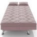 Sofá Cama para Sala de Estar Quarto 193cm Lia M03 Veludo Rosê - Lyam Decor