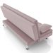Sofá Cama para Sala de Estar Quarto 193cm Lia M03 Veludo Rosê - Lyam Decor