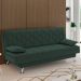 Sofá Cama para Sala de Estar Quarto 193cm Lia M03 Veludo Verde Musgo - Lyam Decor