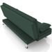 Sofá Cama para Sala de Estar Quarto 193cm Lia M03 Veludo Verde Musgo - Lyam Decor