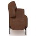 Sofá Chaise 2 Lugares Sala Living 135cm Pés Industrial Cayman K01 Couríssimo Marrom - Lyam Decor