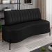 Sofá Chaise 2 Lugares Sala Living 135cm Pés Industrial Cayman K01 Couríssimo Preto - Lyam Decor