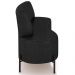 Sofá Chaise 2 Lugares Sala Living 135cm Pés Industrial Cayman K01 Couríssimo Preto - Lyam Decor