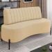 Sofá Chaise 2 Lugares Sala Living 135cm Pés Industrial Cayman K01 Linho Bege - Lyam Decor