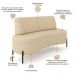 Sofá Chaise 2 Lugares Sala Living 135cm Pés Industrial Cayman K01 Linho Bege - Lyam Decor