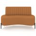 Sofá Chaise 2 Lugares Sala Living 135cm Pés Industrial Cayman K01 Linho Terracota - Lyam Decor