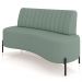 Sofá Chaise 2 Lugares Sala Living 135cm Pés Industrial Cayman K01 Linho Verde - Lyam Decor