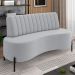 Sofá Chaise 2 Lugares Sala Living 135cm Pés Industrial Cayman K01 Veludo Cinza - Lyam Decor