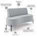 Sofá Chaise 2 Lugares Sala Living 135cm Pés Industrial Cayman K01 Veludo Cinza - Lyam Decor