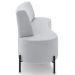 Sofá Chaise 2 Lugares Sala Living 135cm Pés Industrial Cayman K01 Veludo Cinza - Lyam Decor