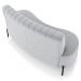 Sofá Chaise 2 Lugares Sala Living 135cm Pés Industrial Cayman K01 Veludo Cinza - Lyam Decor