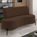 Sofá Chaise 2 Lugares Sala Living 135cm Pés Industrial Cayman K01 Veludo Marrom - Lyam Decor
