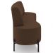 Sofá Chaise 2 Lugares Sala Living 135cm Pés Industrial Cayman K01 Veludo Marrom - Lyam Decor