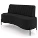 Sofá Chaise 2 Lugares Sala Living 135cm Pés Industrial Cayman K01 Veludo Preto - Lyam Decor