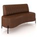 Sofá Chaise 2 Lugares Sala Living 160cm Pés Industrial Cayman K01 Couríssimo Marrom - Lyam Decor
