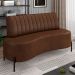 Sofá Chaise 2 Lugares Sala Living 160cm Pés Industrial Cayman K01 Couríssimo Marrom - Lyam Decor