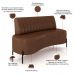 Sofá Chaise 2 Lugares Sala Living 160cm Pés Industrial Cayman K01 Couríssimo Marrom - Lyam Decor