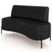 Sofá Chaise 2 Lugares Sala Living 160cm Pés Industrial Cayman K01 Couríssimo Preto - Lyam Decor